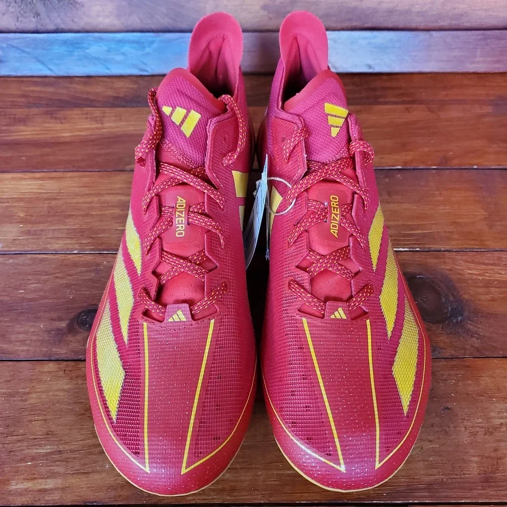 Adidas SM Adizero Football Cleats Men 13 Electric Red Gold Team TB IH7450 New